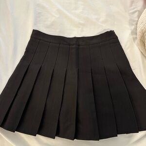 Classic Black Pleated Skirt